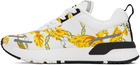 Versace Jeans Couture White & Gold Dynamic Sneakers