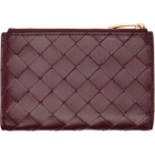 Bottega Veneta Burgundy Intrecciato Medium Bi-Fold Wallet