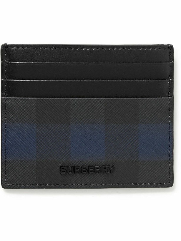 Photo: Burberry - Leather-Trimmed Checked Coated-Canvas Cardholder