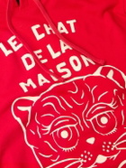 Valentino Garavani - Logo-Print Cotton-Jersey Hoodie - Red