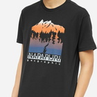 Napapijri Men's Mountain Print T-Shirt in Black