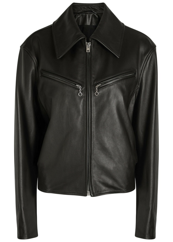 Photo: Lemaire Leather Jacket Dark Brown