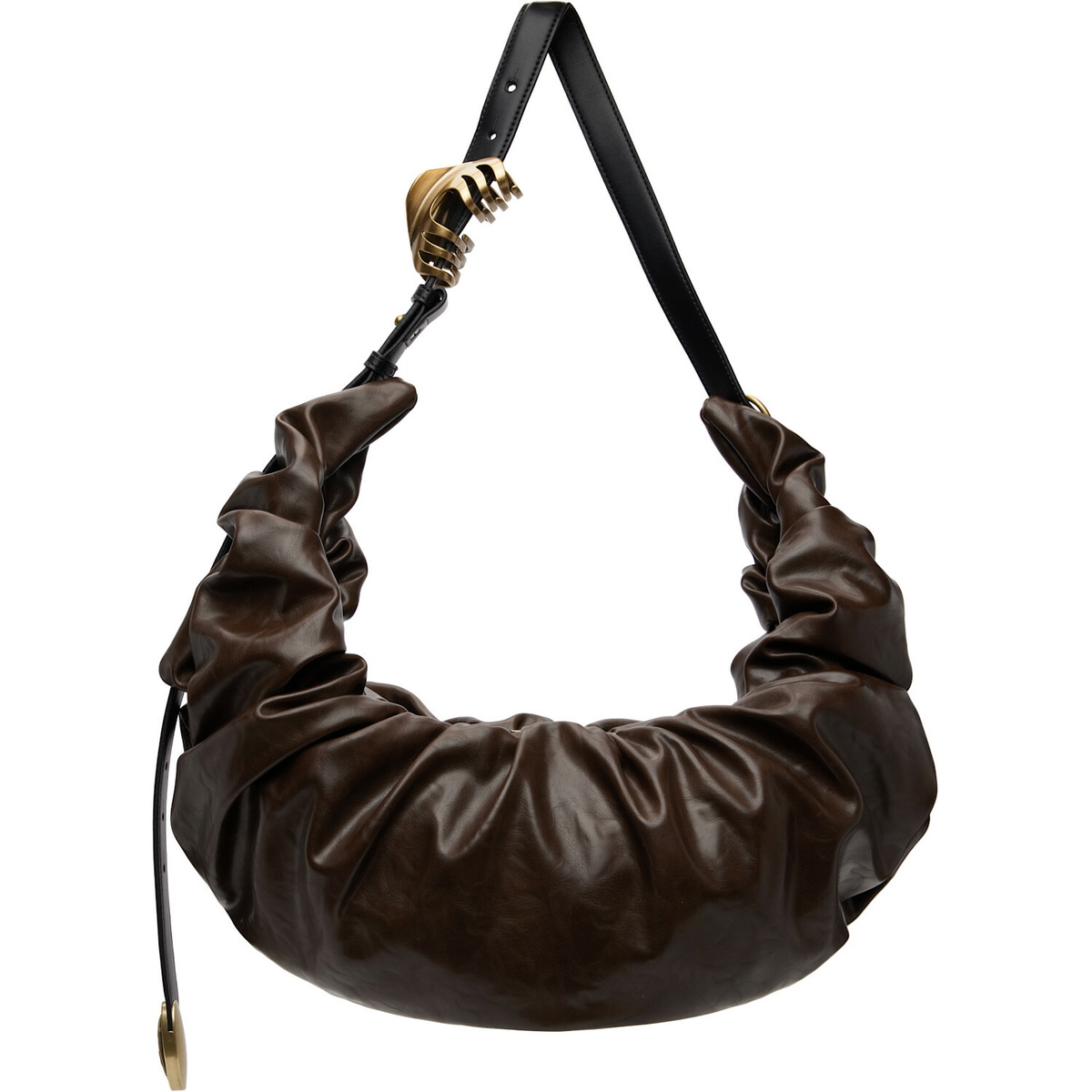 Diesel Brown Grab-D-Large Scrunched Bag