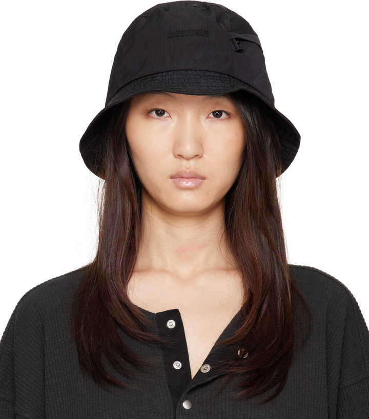 Photo: JACQUEMUS Black 'The Nylon' Bucket Hat