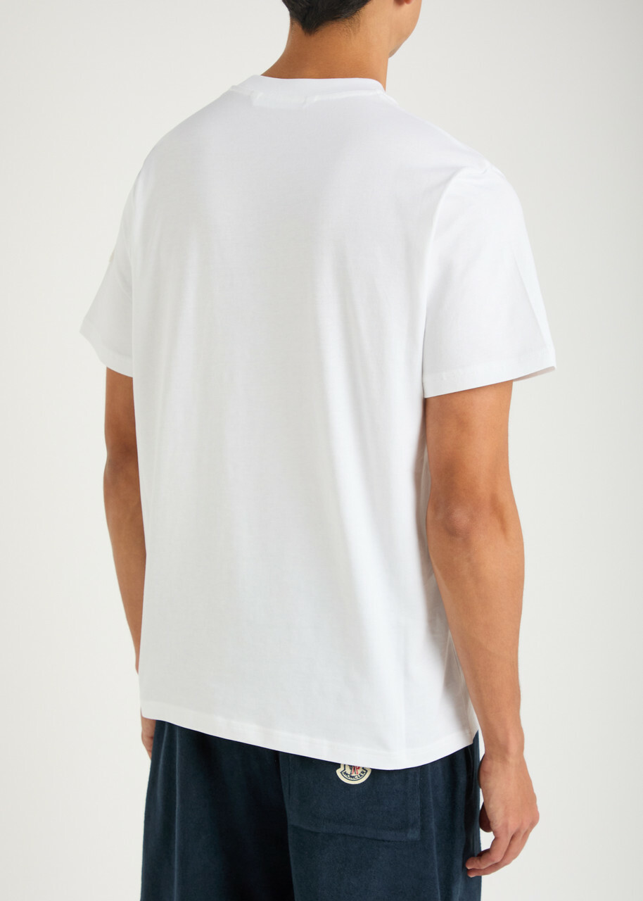 MONCLER ホワイト Tシャツ Lサイズ 中古・古着通販】MONCLER (モンクレール) ロゴTシャツ ホワイト サイズ