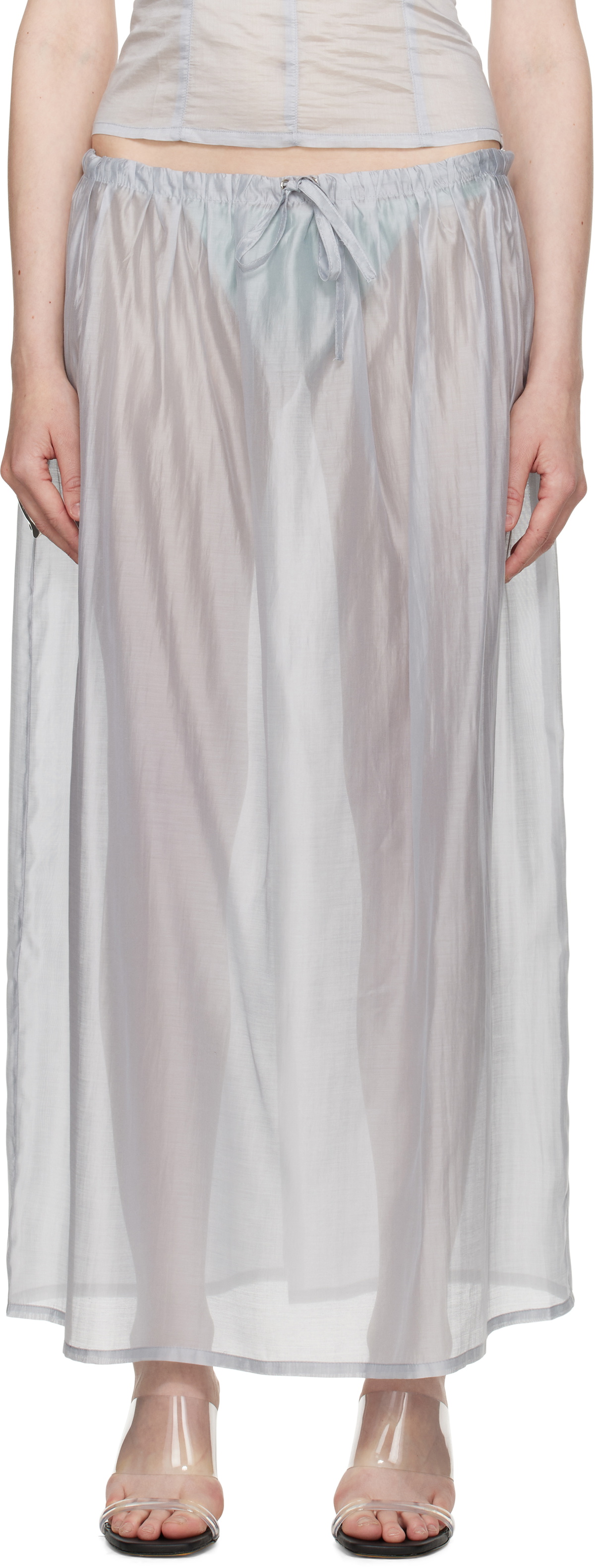 BELLE Gray Rhea Maxi Skirt