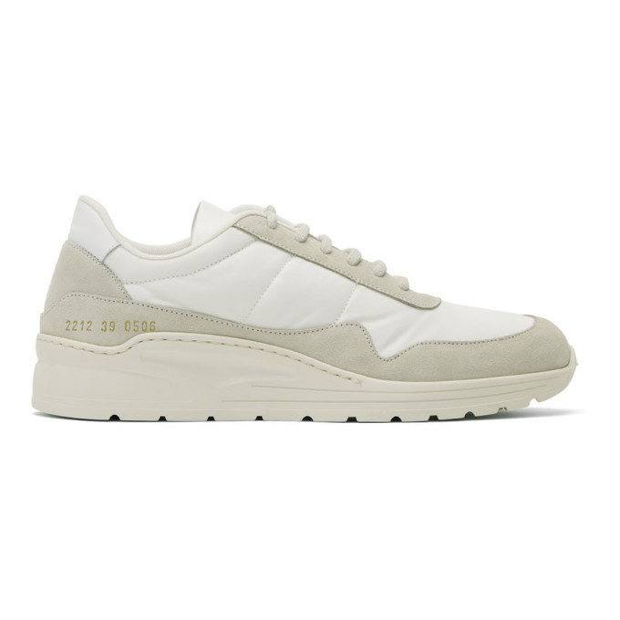 Photo: Common Projects White Cross Trainer Sneakers