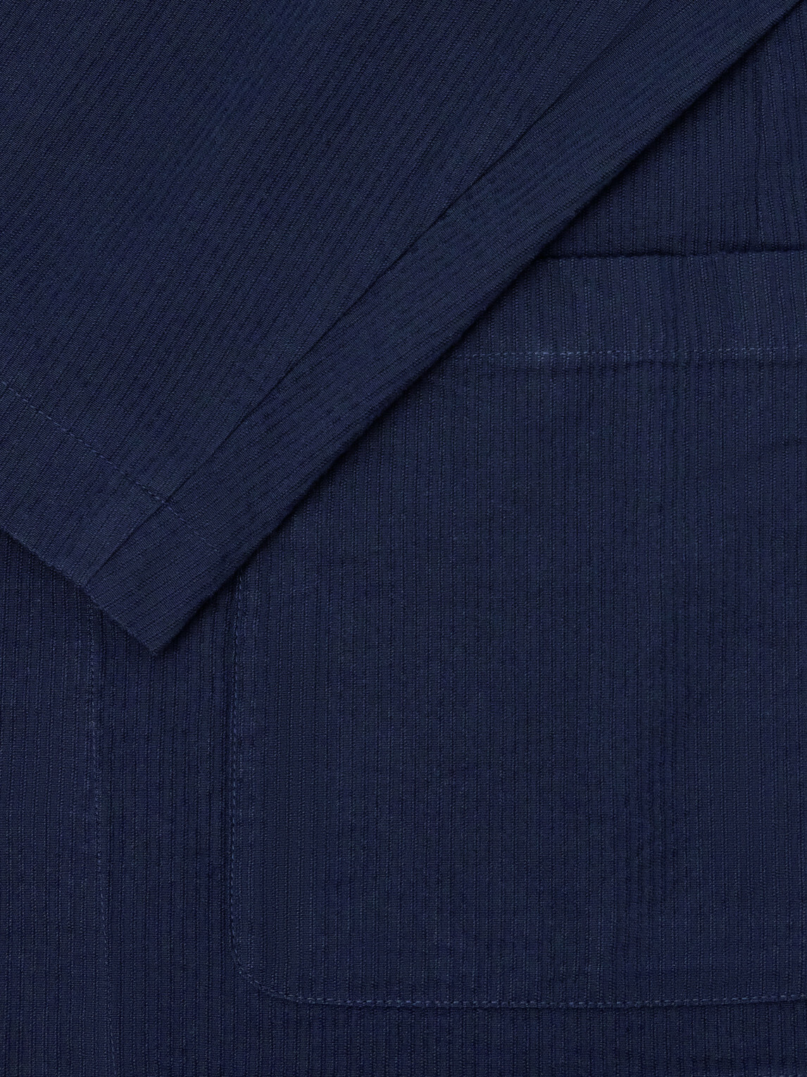 Hartford - Julian Textured Cotton Blazer - Blue