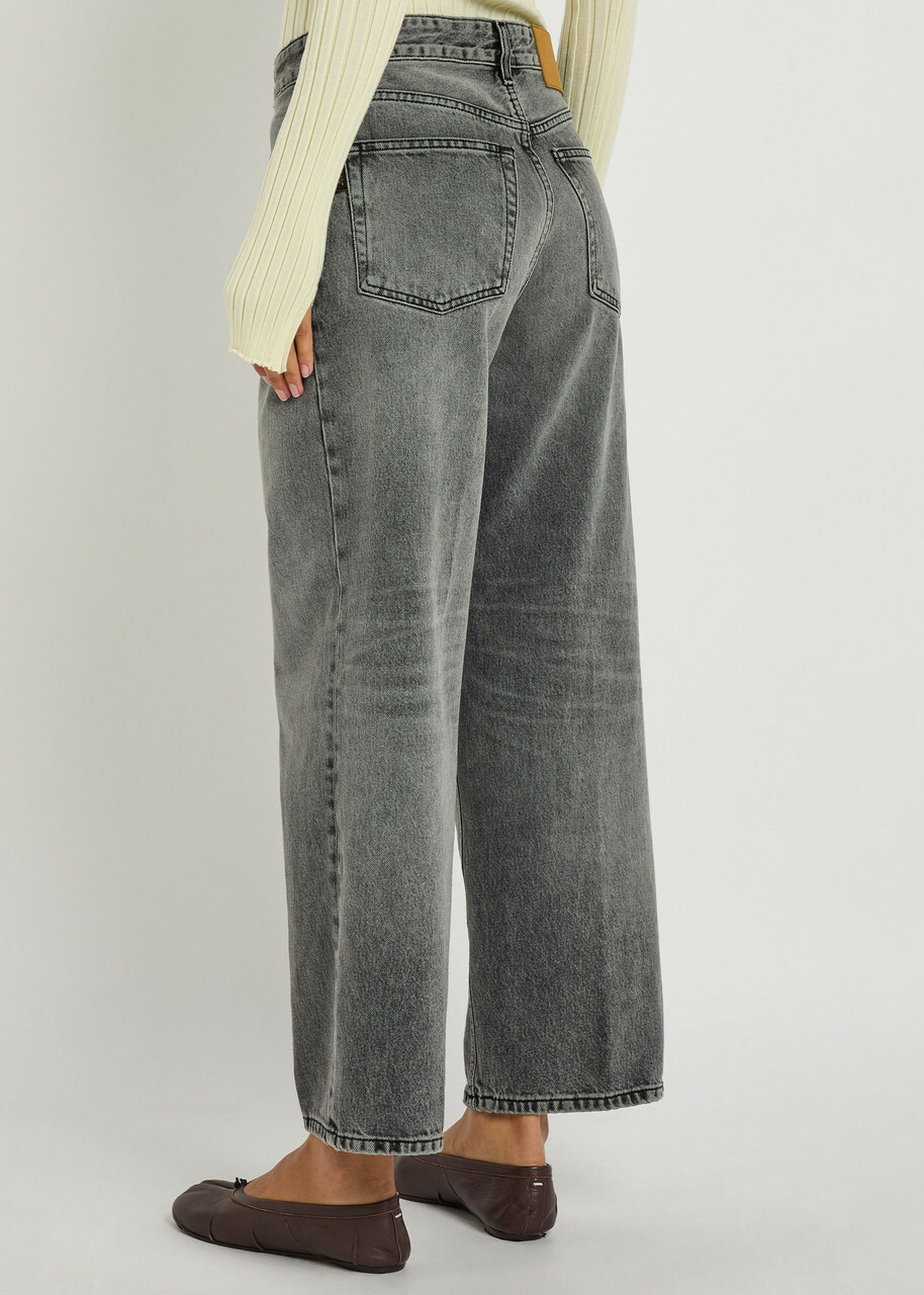 Haikure Betty Cropped Straight-leg Jeans Grey
