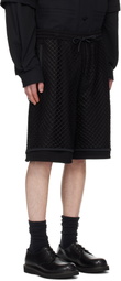 Juun.J Black Net Layered Shorts
