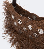 Rabanne Sac A Main fringed raffia top-handle bag