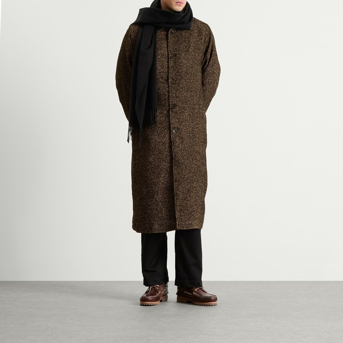 Percival Men's Nevada Minnesota Wool Overcoat in Oak