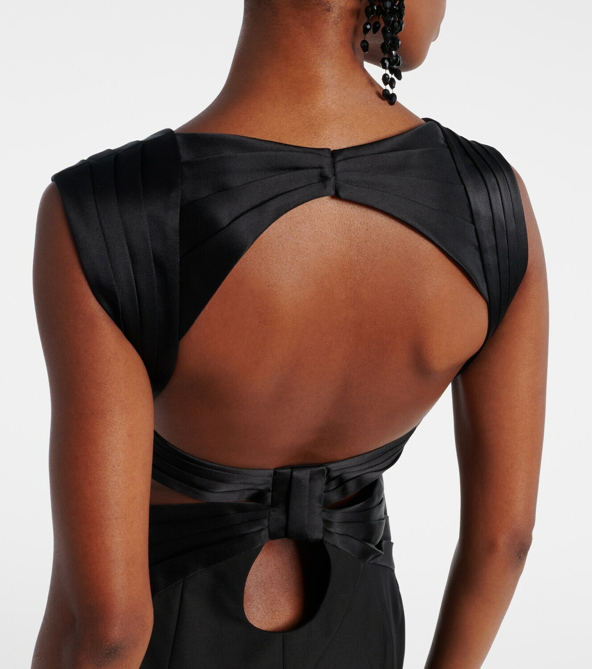 Nina Ricci Cutout virgin wool corset gown