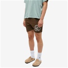 Museum of Peace and Quiet Men's Badge Sweat Shorts in Brown