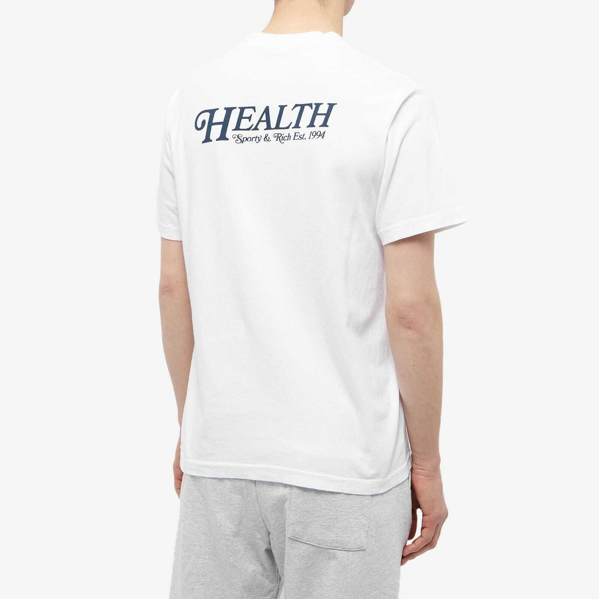 Tシャツ・カットソー Sporty & Rich Men's 70s Health T-Shirt White TS833WH 70S Health T-Shirt - White/Navy – Sporty & Rich