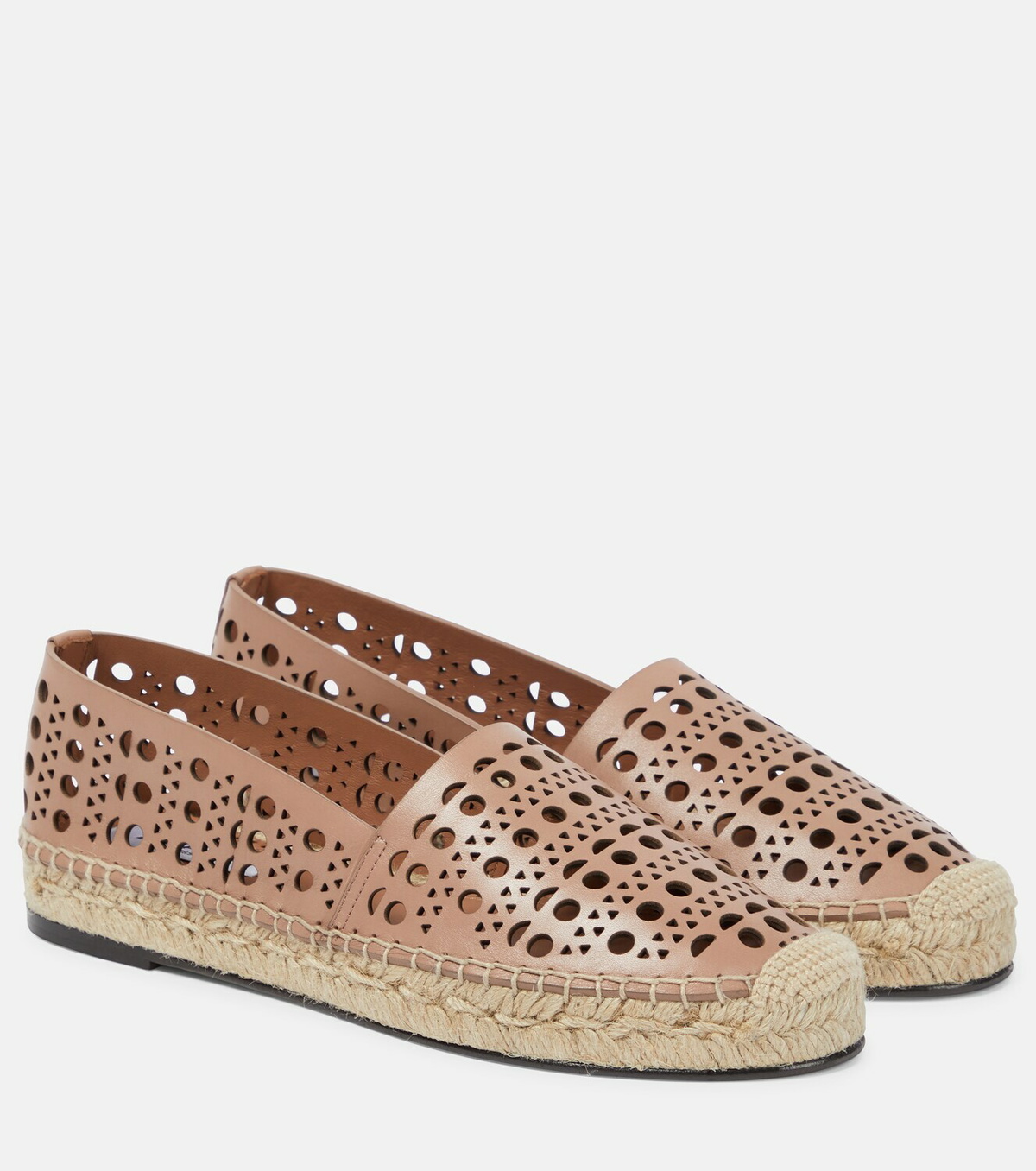 Alaïa Laser-cut leather espadrilles