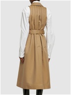 SACAI - Sleeveless Cotton Gabardine Midi Dress