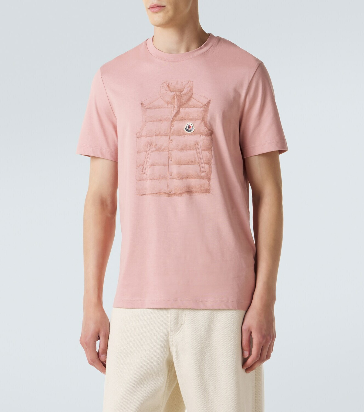 Moncler Printed cotton jersey T-shirt