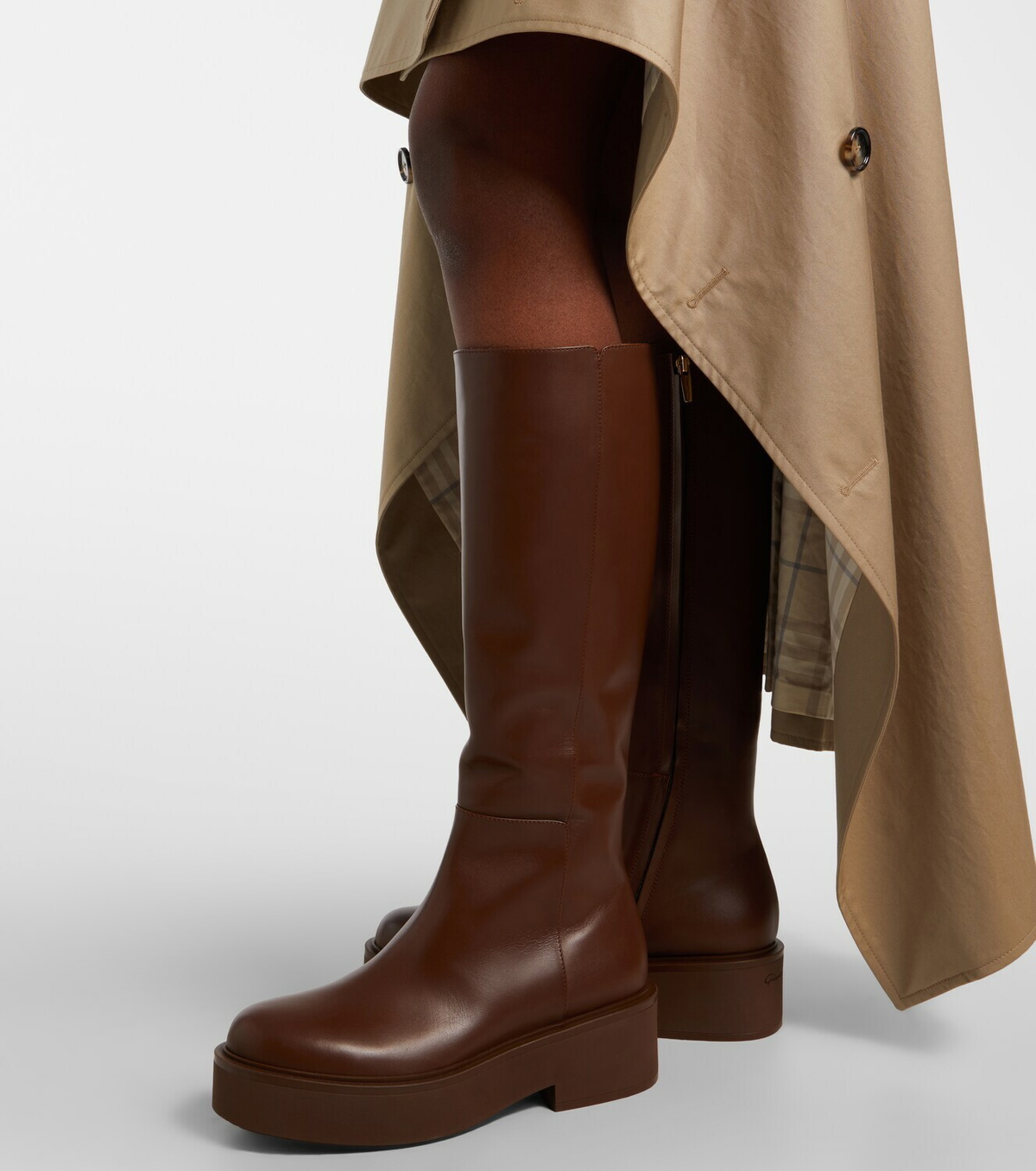 Gianvito Rossi Hiro leather knee-high boots