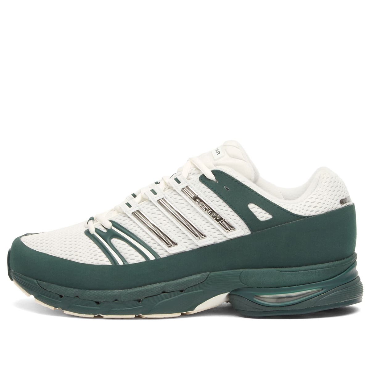 END. x adidas Adistar Control 5 in Auroa Ivy/Crystal White