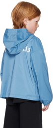 Palm Angels Kids Blue Overlogo Windbreaker Jacket