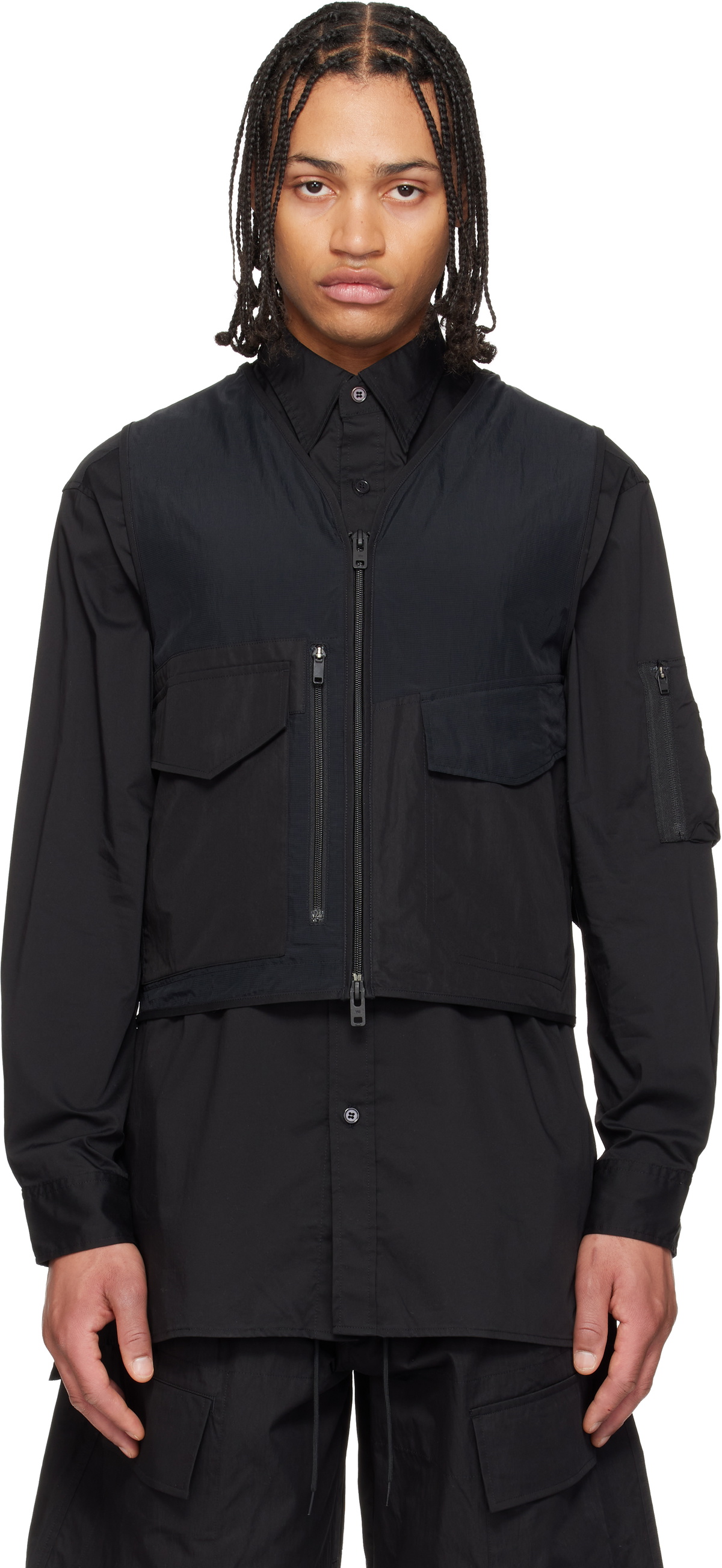 Y-3 Black Tactical Utility Vest