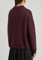 Remain BY Birger Christensen Wool Polo Jumper Dark Red