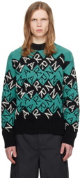 Marni Blue & Black Jacquard Sweater