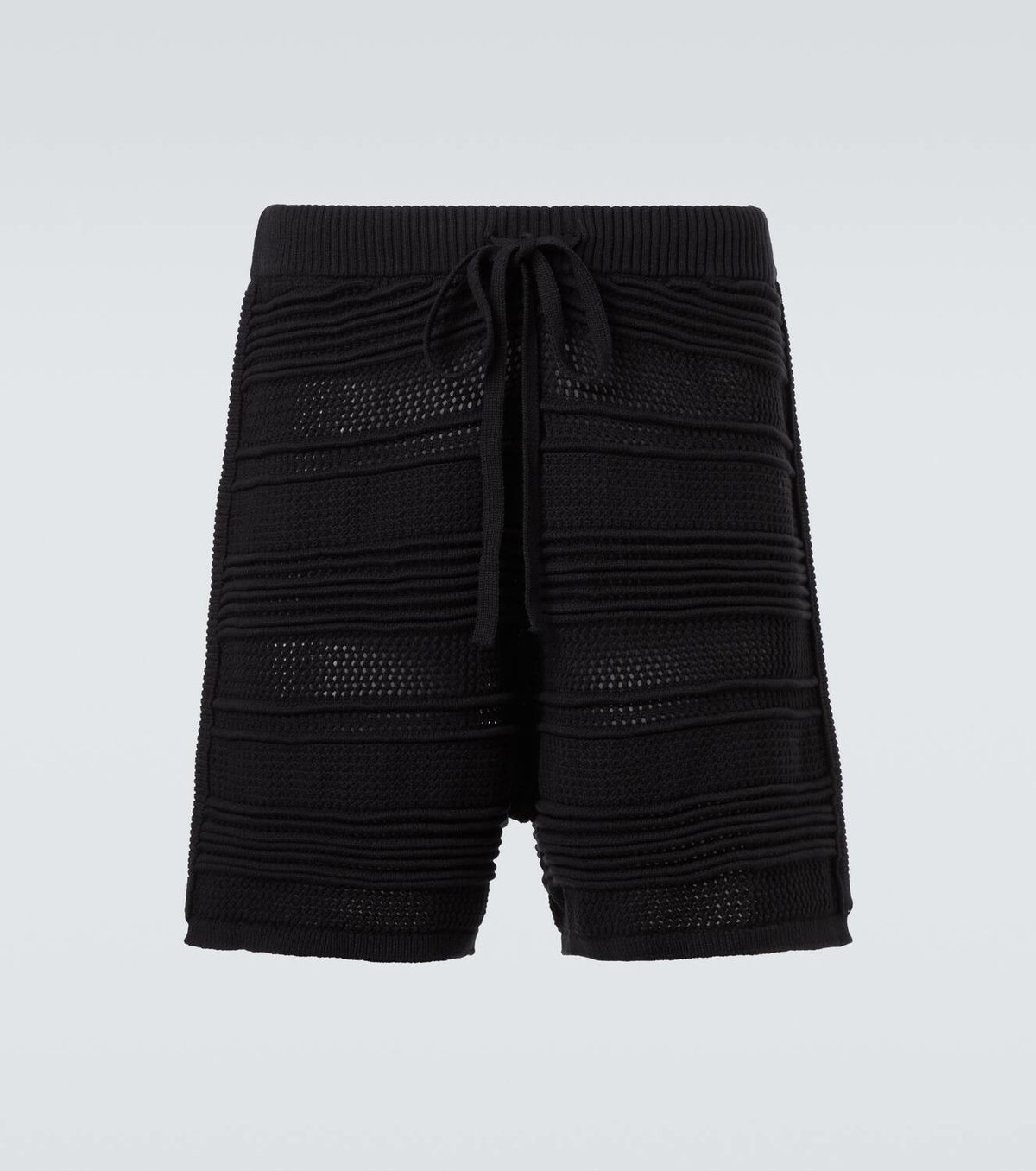 Commas Cotton-blend crochet Bermuda shorts