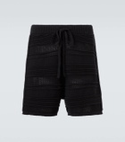 Commas Cotton-blend crochet Bermuda shorts