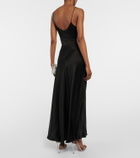 Rodarte Lace-trimmed cutout silk gown