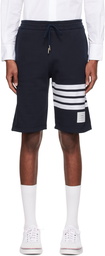 Thom Browne Navy 4-Bar Shorts