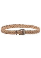 Brunello Cucinelli Braided Suede Belt Brown