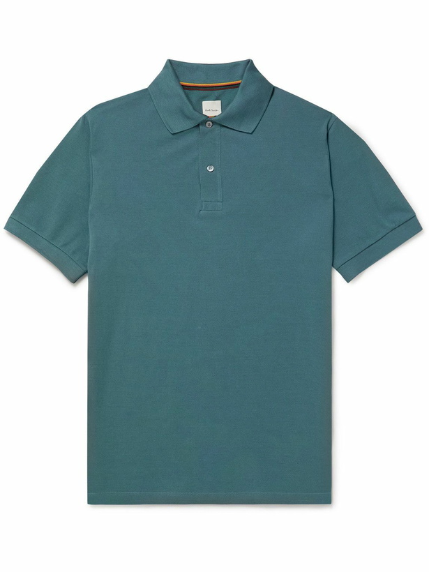 Photo: Paul Smith - Cotton-Piqué Polo Shirt - Blue