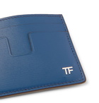 TOM FORD - Textured-Leather Cardholder - Blue