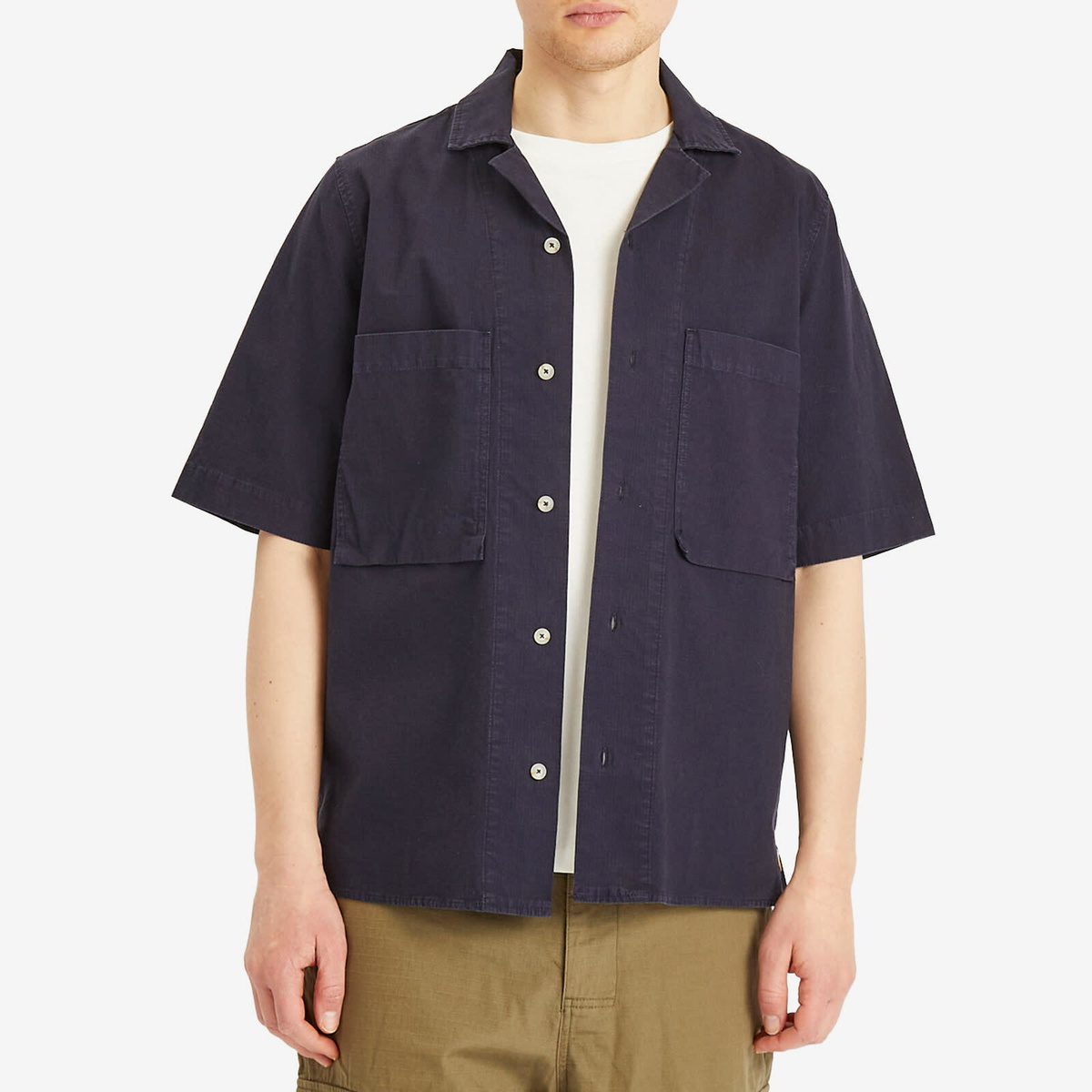 Armor-Lux Men's 2 Pocket Vacation Shirt in Marine Deep