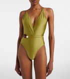Adriana Degreas Belted embellished swimsuit