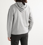 A.P.C. - Jason Logo-Print Mélange Loopback Cotton and Modal-Blend Jersey Hoodie - Gray