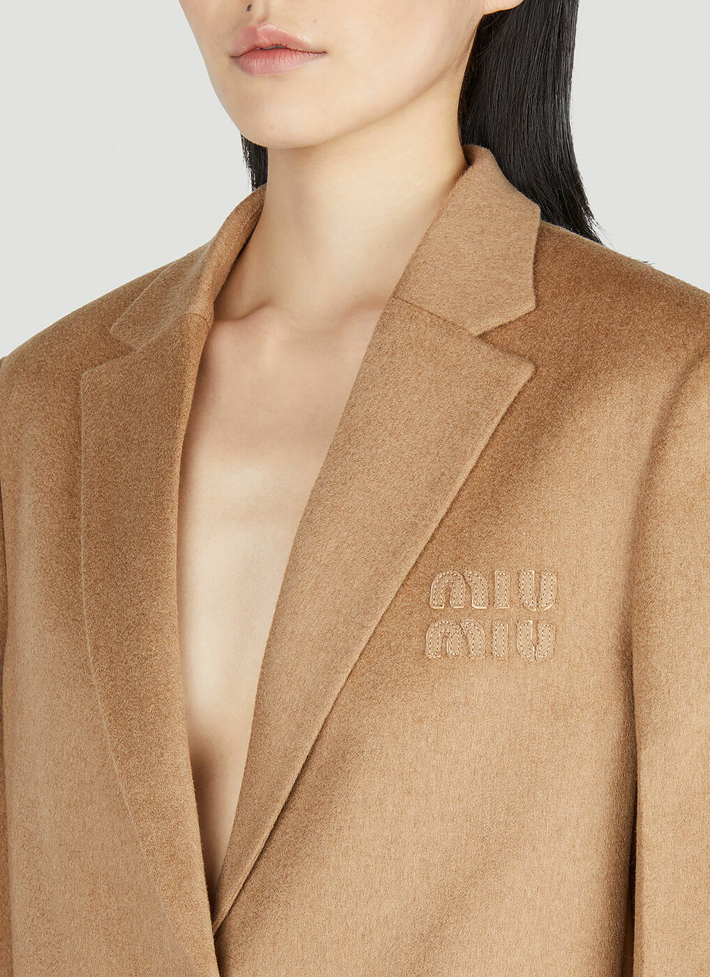 ジャケット MiuMiu | Double-breasted camel hair jacket Double-breasted camel hair blazer in beige - Miu Miu | Mytheresa
