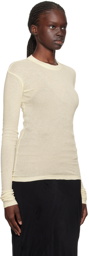 BITE Off-White Semi-Sheer Long Sleeve T-Shirt