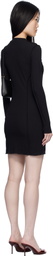 Palm Angels Black Logo Rib Minidress