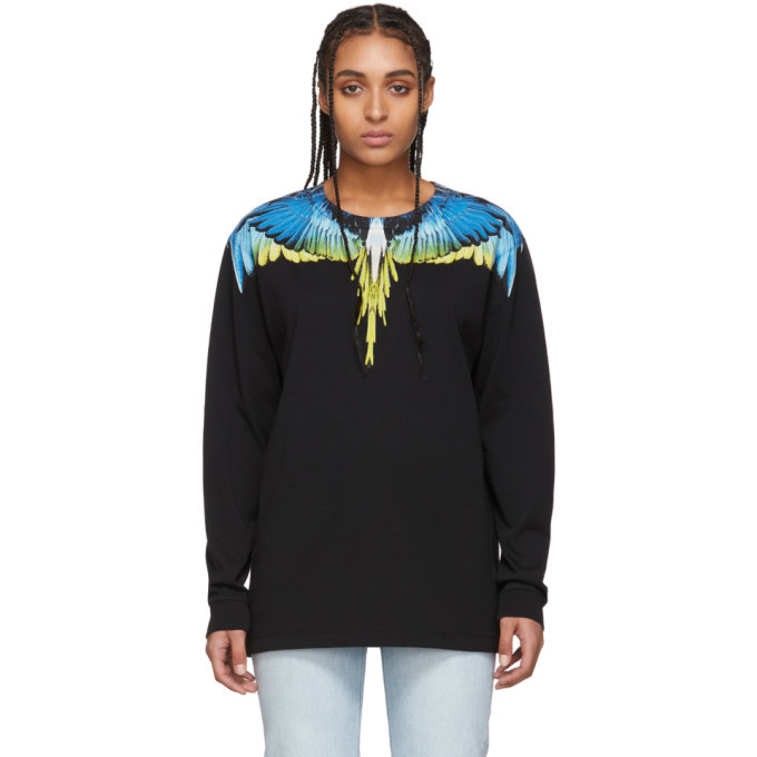 Photo: Marcelo Burlon County of Milan Black and Yellow Wings Long Sleeve T-Shirt