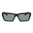 Prada Black and Blue Rectangular Sunglasses