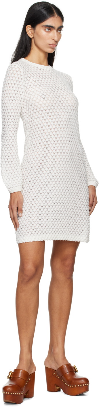 Chloé Off-White Crewneck Minidress