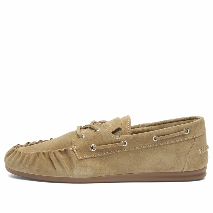 Photo: ALOHAS Women's Rowan Suede Leather Loafers in Suede Beige