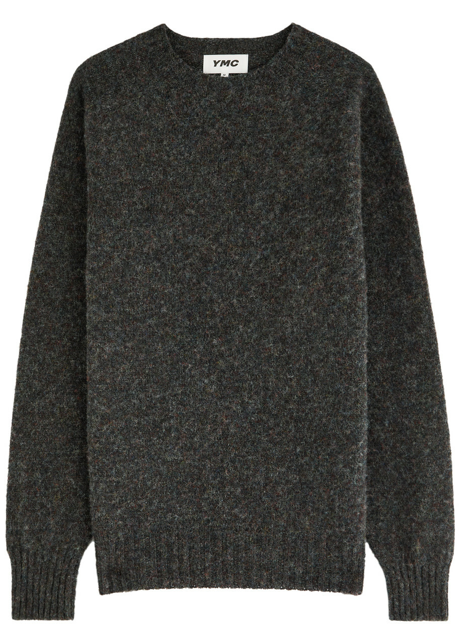 Ymc Suedehead Wool Jumper Dark Grey