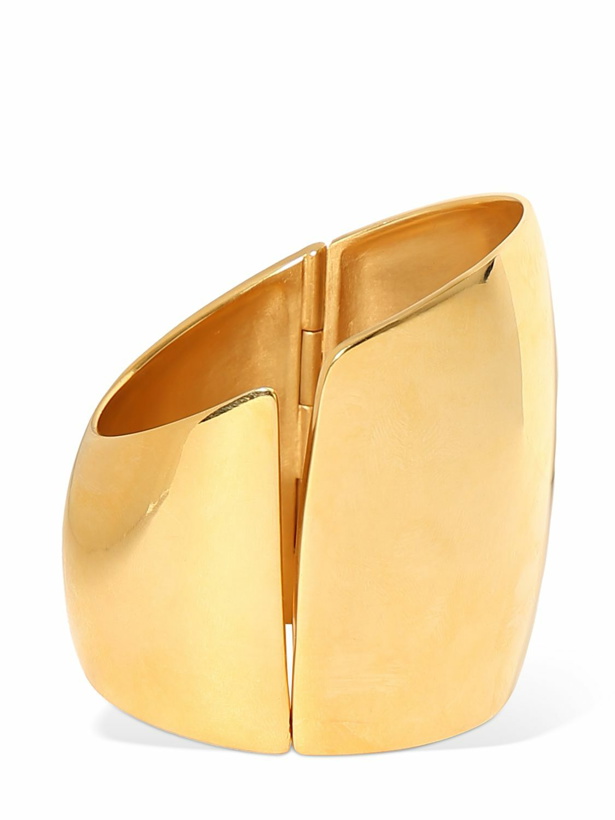 Photo: SAINT LAURENT - Asymmetric Split Brass Cuff Bracelet