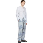 Dries Van Noten Blue Verner Panton Edition Piene Tris Trousers