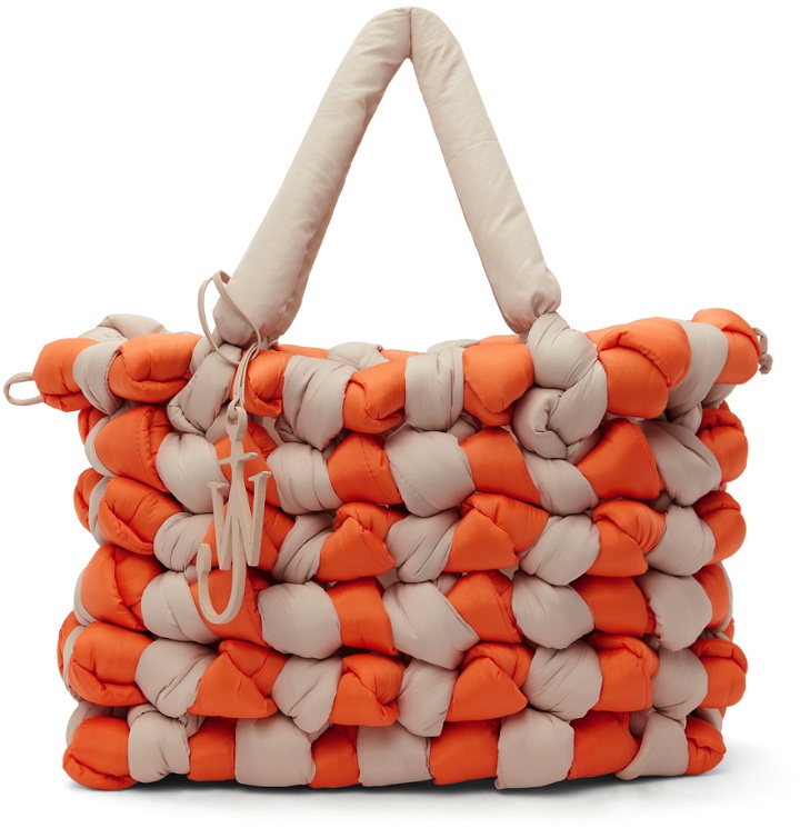 Photo: JW Anderson Beige & Orange Large Knotted Tote