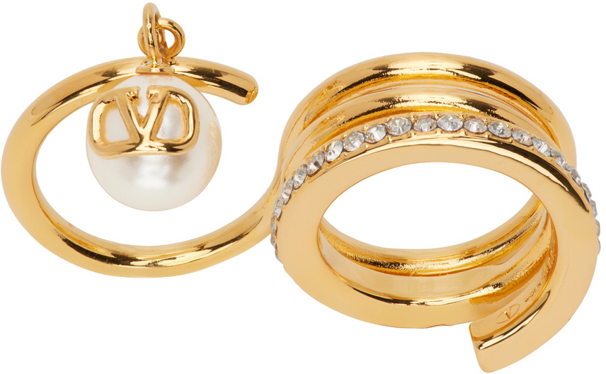 Valentino Garavani Vlogo Signature Gold-Tone Ring